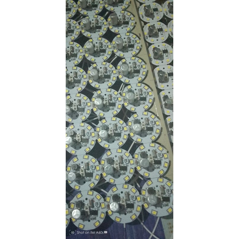 Mesin lampu LED 7watt 220 V bahan aluminium super terang lengkap dengan komponen dan kabel harga spe