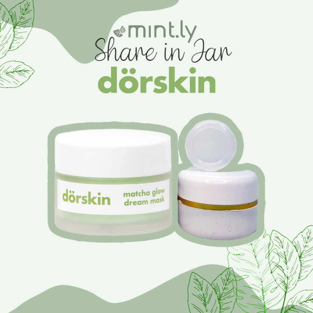SHARE Dorskin Matcha Glow Dream Sleeping Mask & Pink Bliss Moisturizer in jar Acne Brightening Maske