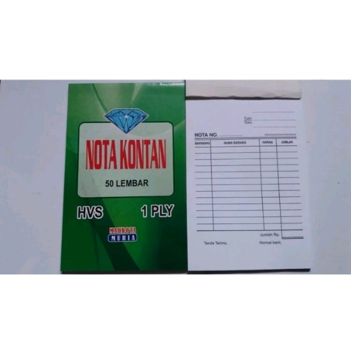 

Nota Kontan kecil Hvs 1 ply