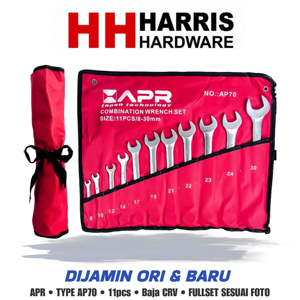 kunci ring pass apr ap70 8mm-30mm anti karat bahan baja kuat presisi tinggi dari tekiro harga termur