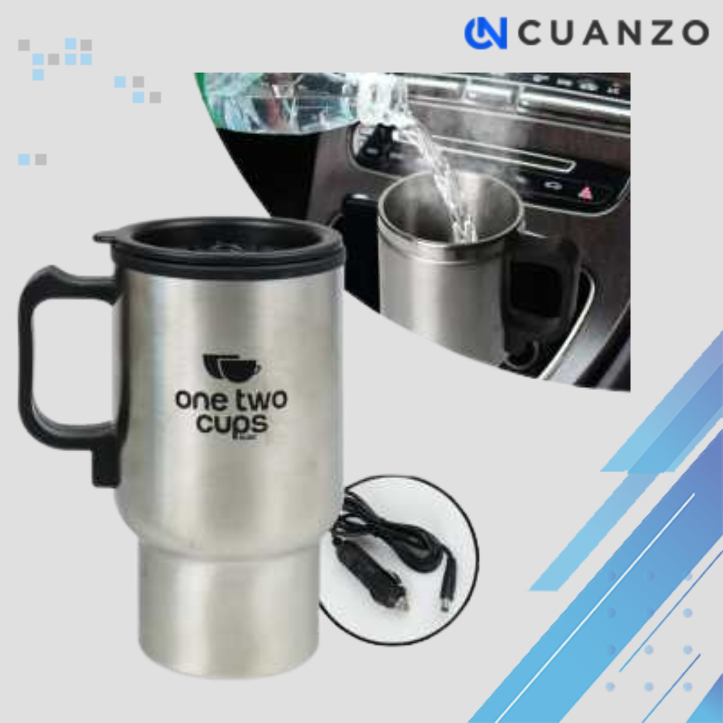 Gelas Insulasi Stainless Steel Heated Mug 12V 450ml / Teko Air Panas Kopi Teh stainless / Ketel Masa