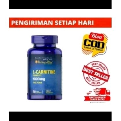 Puritan's L-Carnitine Fumarate 1000mg 90 Tablet Pelangsing Badan Diet Aman Terbaik