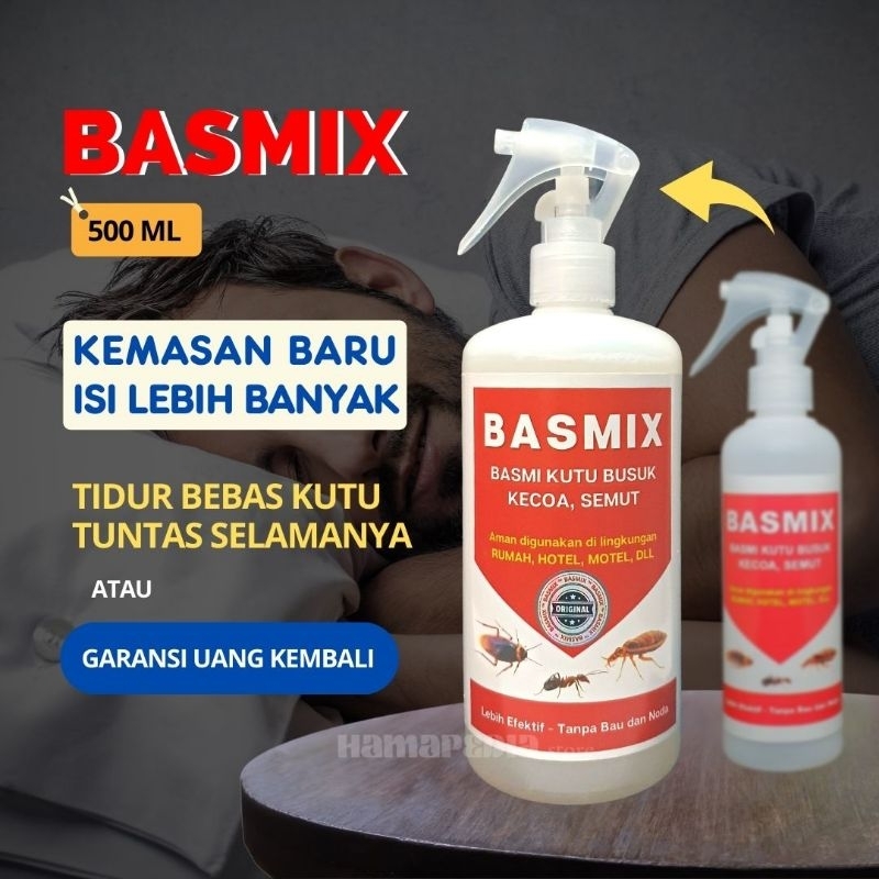 BASMIX 500 - Obat Pembasmi Kutu Busuk di Kasur, Racun Kutu, Racun Tungau Tinggi