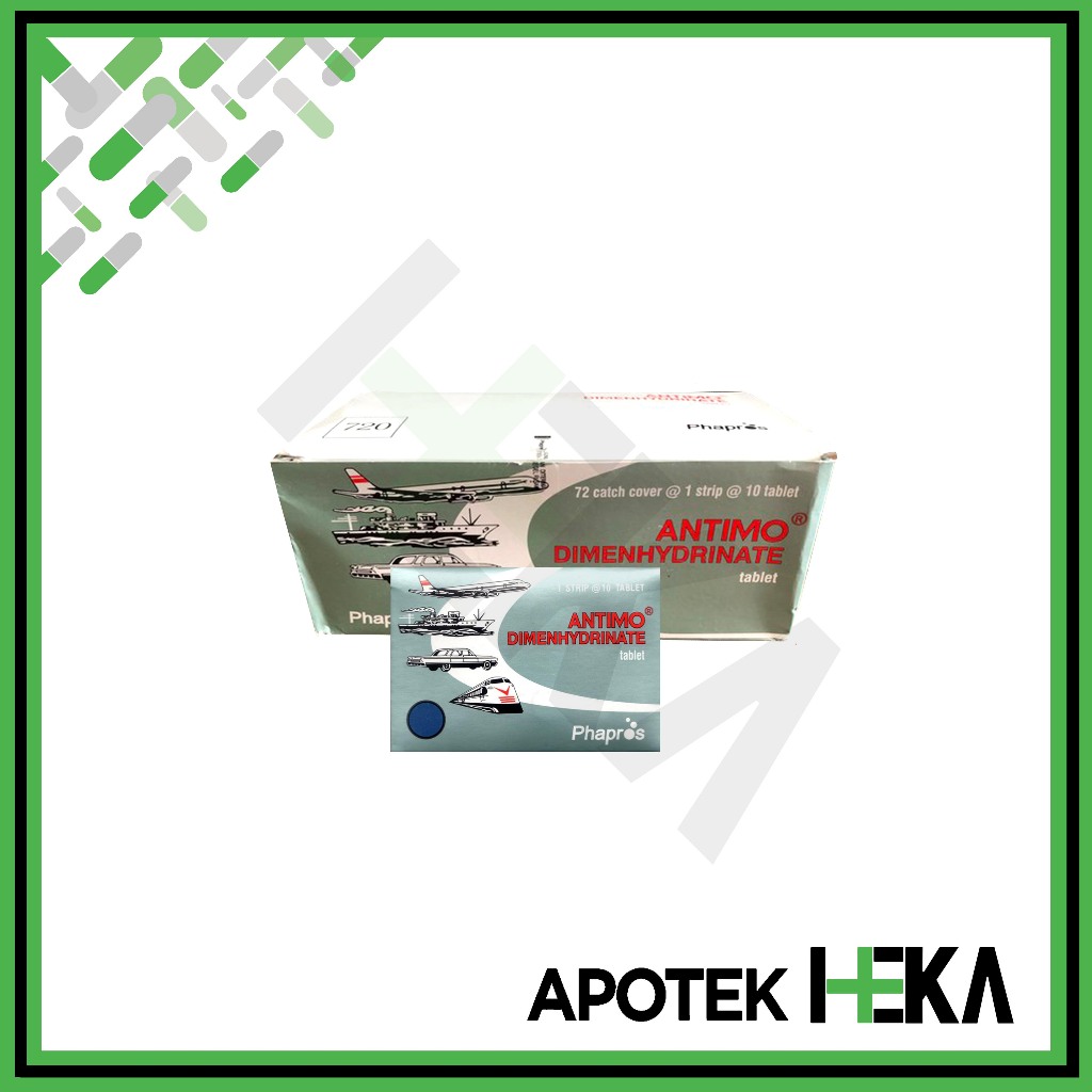 Antimo Dewasa Obat Mabuk Perjalanan Mual Muntah Box isi 72x10 Tablet [JAKSEL]