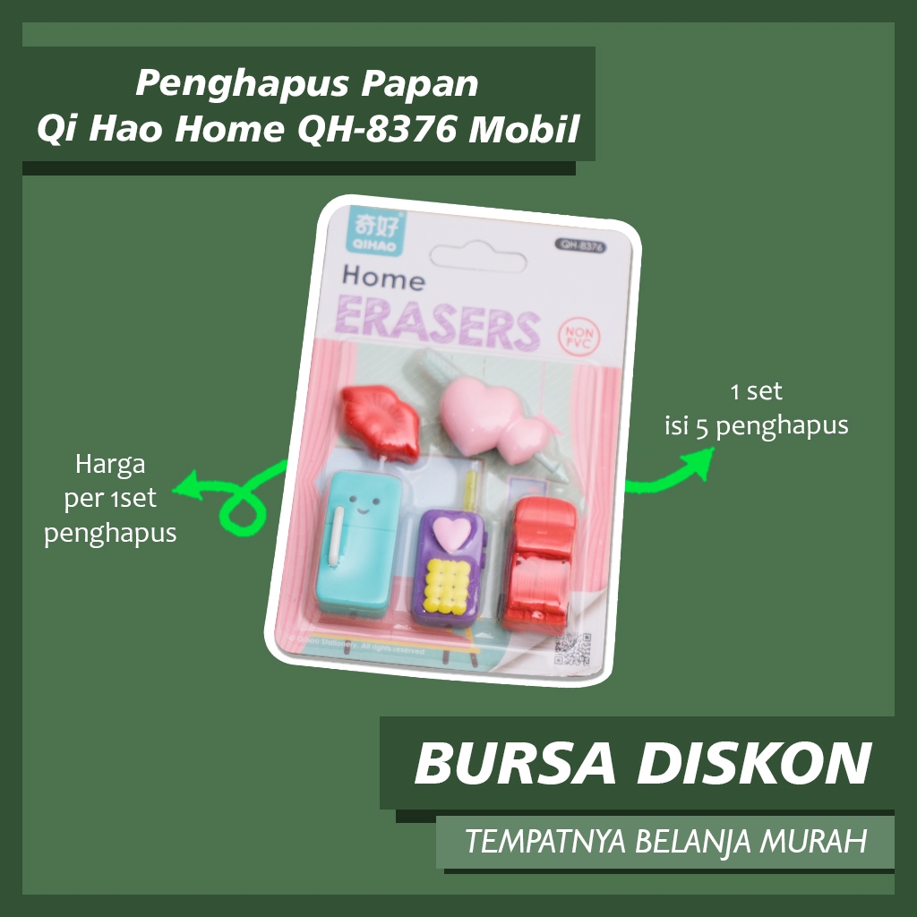 

Penghapus Hao Home 3D Papan Eraser Setip Hapusan Home Mobil Pohon balon kulkas balon bunga