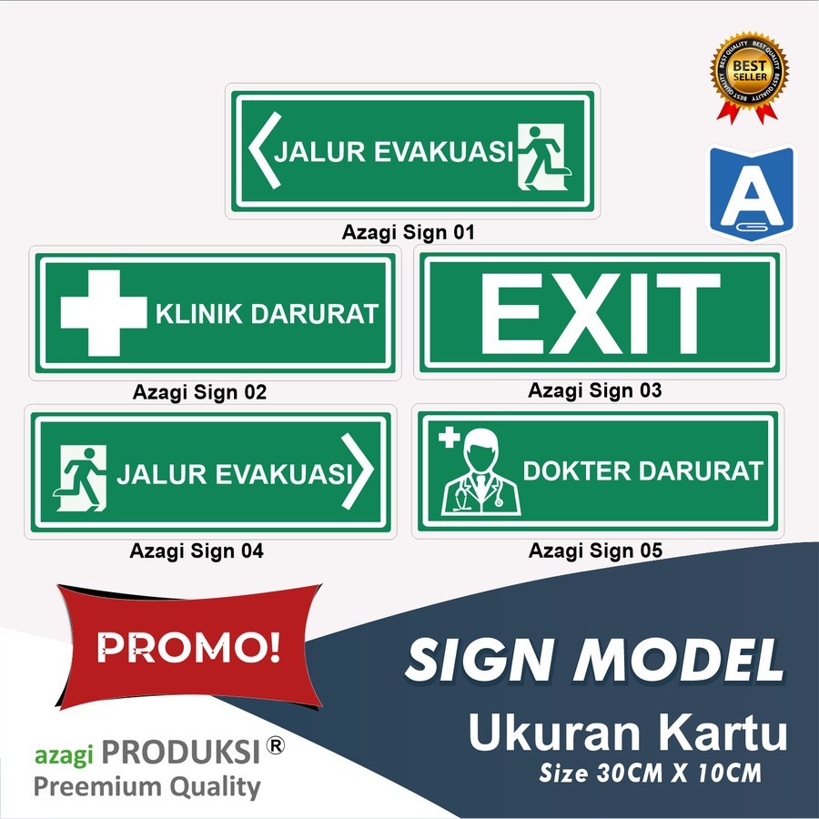 

Cetak Stiker Sign Exit, Jalur evakuasi, Klinik Darurat| Ukuran 20x5 Cm