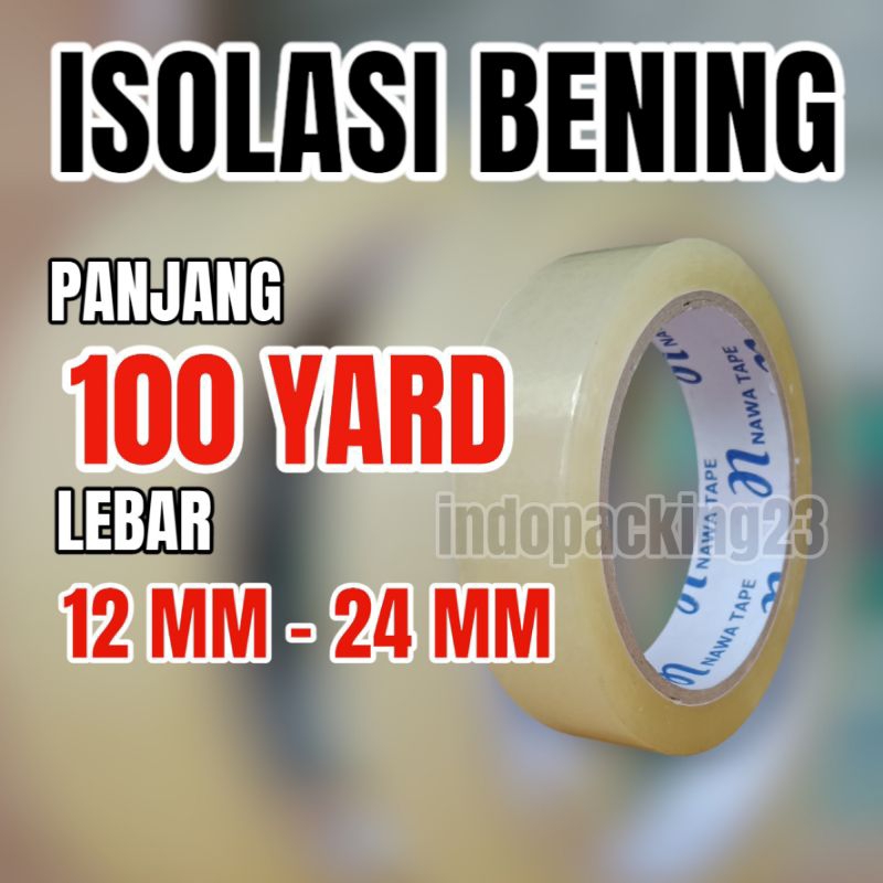 

ISOLASI BENING KECIL 12MM - 24MM X 100Y / LAKBAN 12MM - 24MM X 100YARD / 12 MM - 24MM X 100 YARD