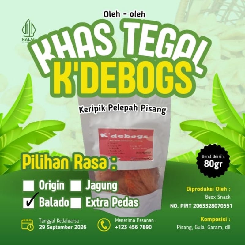 

Keripik Kedebog khas Tegal