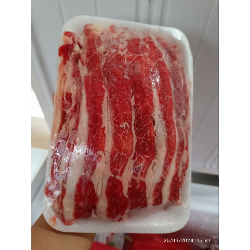 

BEEF SLICE US FAT 500gr / BEEF SLICE SHORTPLATE / BEEF SLICE / BEEF SLICE LEMAK