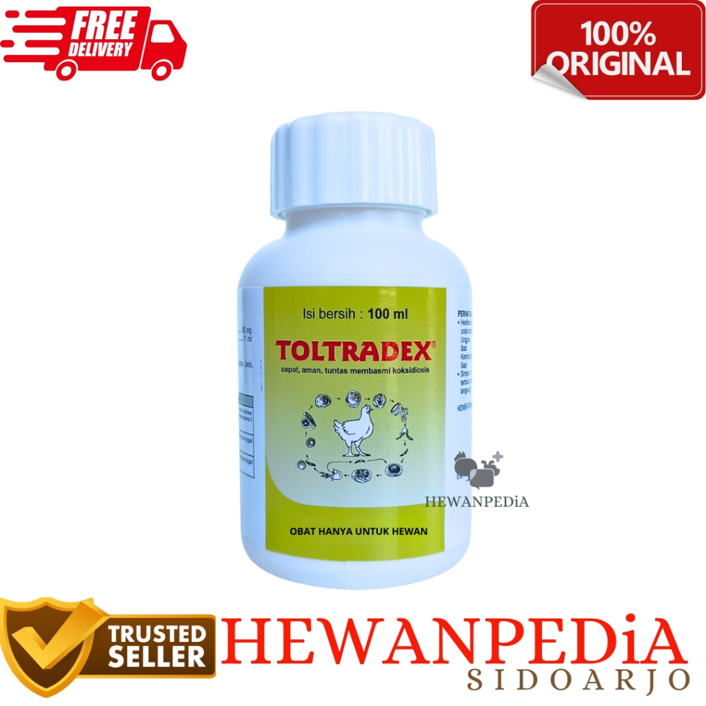 TOLTRADEX 100 ml MEDION Hewanpedia - Obat Koksidiosis Koksidia Unggas Ayam Kelinci
