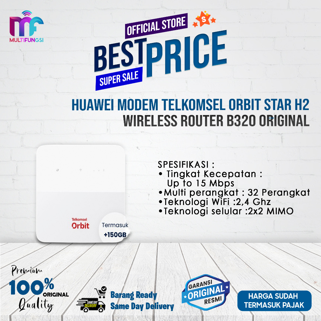 Huawei Modem Telkomsel Orbit Star H2 Wireless Router B320 Original