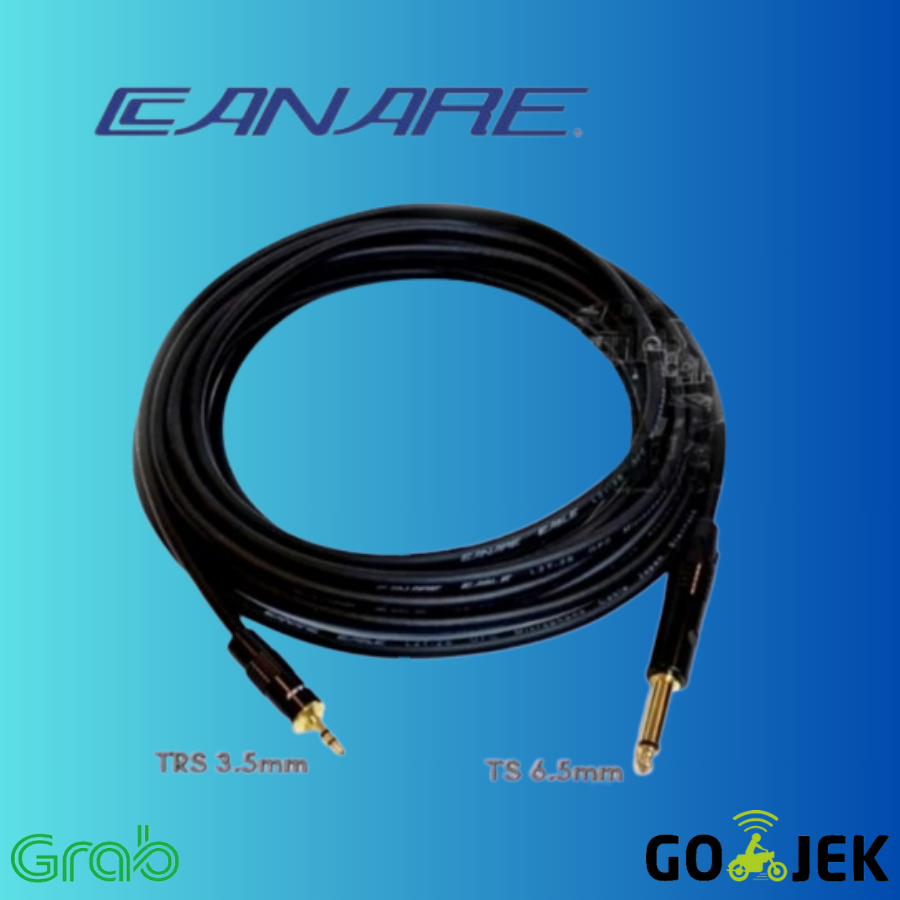 KABEL TRS 3.5MM MALE TO TS 6.5 MM MALE CANARE JAPAN-10 METER