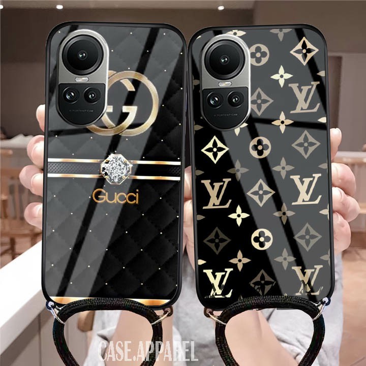 Case + Tali Oppo Reno 10 5G Reno 10 PRO 5G - Softcase kaca Oppo Reno 10 5G Reno 10 PRO 5G - Casing O