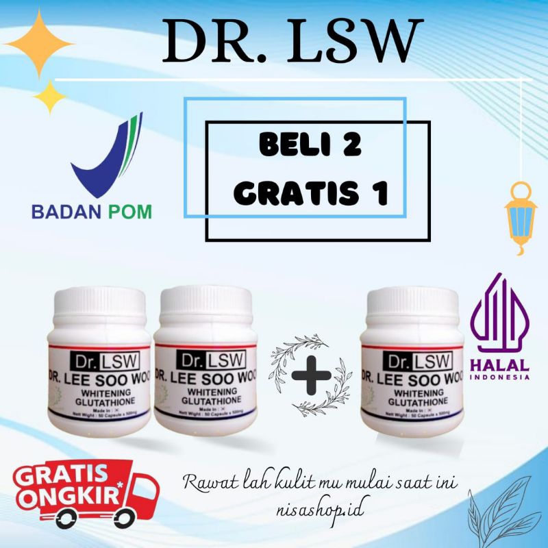 Dr.LSW Original 100% Asli Whitening Glutathione Lee Soo Wook Korea Pemutih Wajah Tubuh Herbal