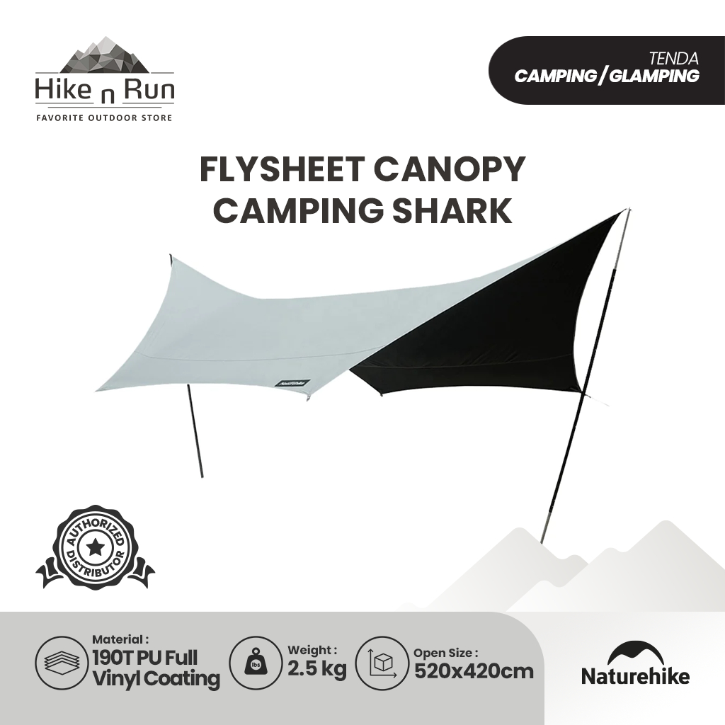 Naturehike NH20TM087 Shark - Flysheet Canopy Camping 5-6 orang