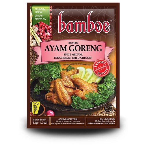 

SEMBAKO - Bamboe Bumbu Ayam Goreng 33gr