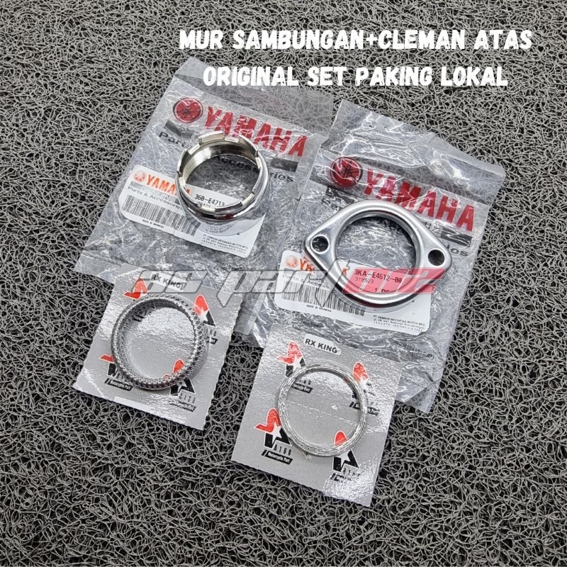 PAKET MURAH MUR SAMBUNGAN TENGAH KNALPOT RX KING SET RING ATAS LEHER KNALPOT RX KING LENGKAP PAKING 