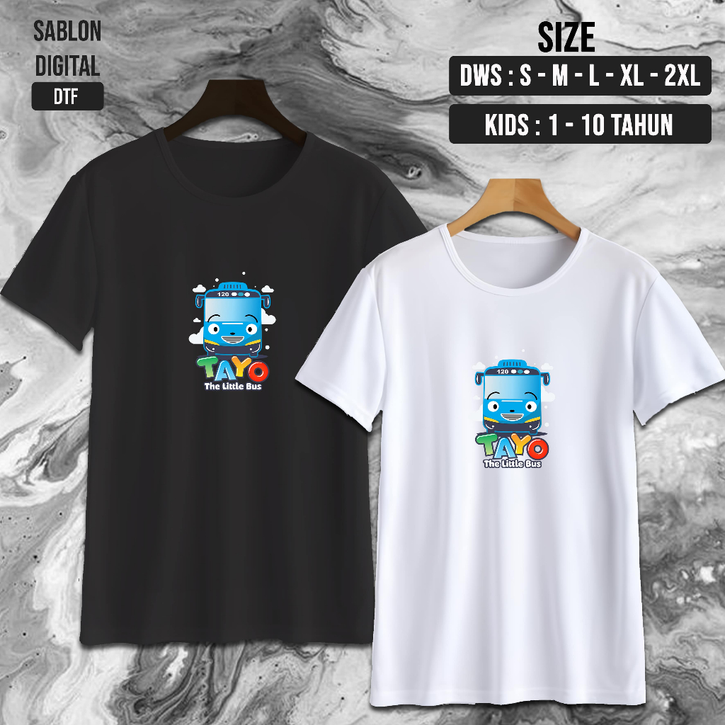 NW0323 Kaos KARTUN TAYO / TSHIRT KIDS TAYO / kaos KIDS /  Baju Kaos Oblong / Baju Anak / Kaos Dewasa