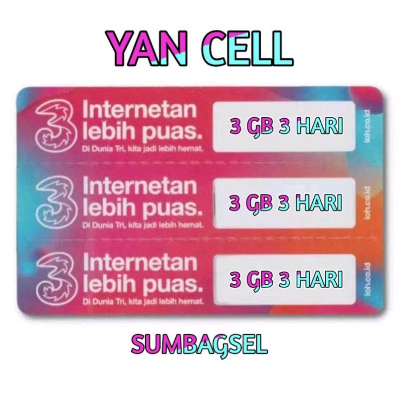 VOUCHER TRI 3 GB 3 HARI (4 GB 3 HARI)