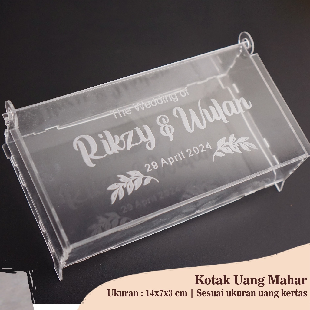 

Kotak Uang mahar seserahan, Box uang mahar Akrliik