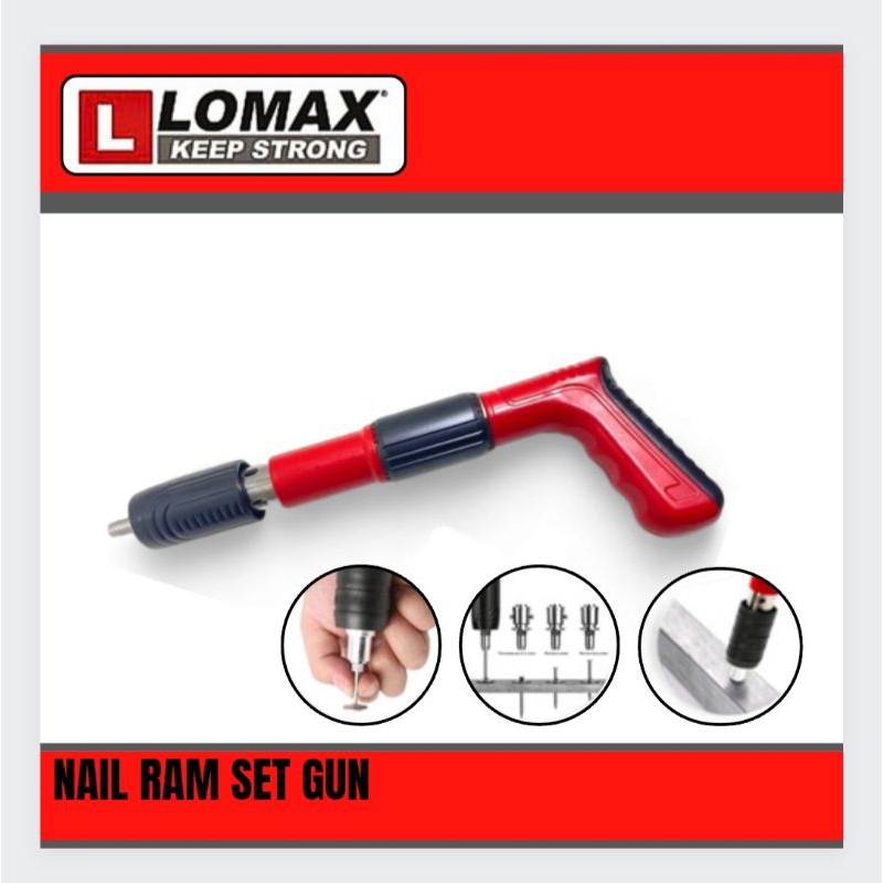 Nail Ram Set Gun Alat Tembak Manual Paku Beton Besi Kayu Rivet Gun