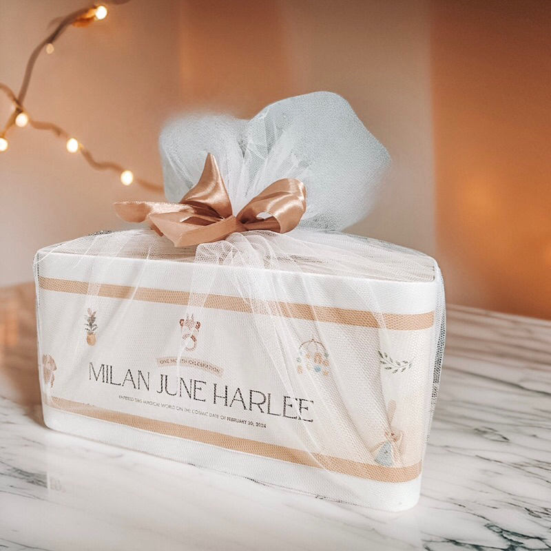 

Claude Package - Hampers Baby One Month | Souvenir Kotak Tissue / Tissue Box | Gift Parcel Manyue / Birthday / Aqiqah / Ulang Tahun