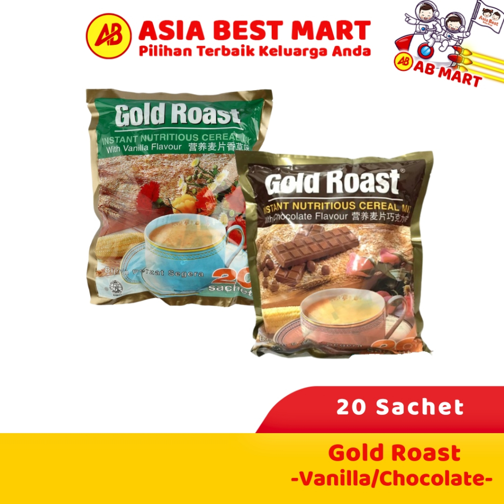 

Gold Roast Chocolate Vanilla 20 Sachets Instant Nutritious Cereal Sereal Kemasan