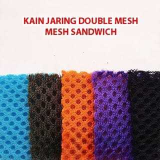 Bahan Kain Jaring Jala Double Dobel Mesh / Mesh Sandwich Meteran