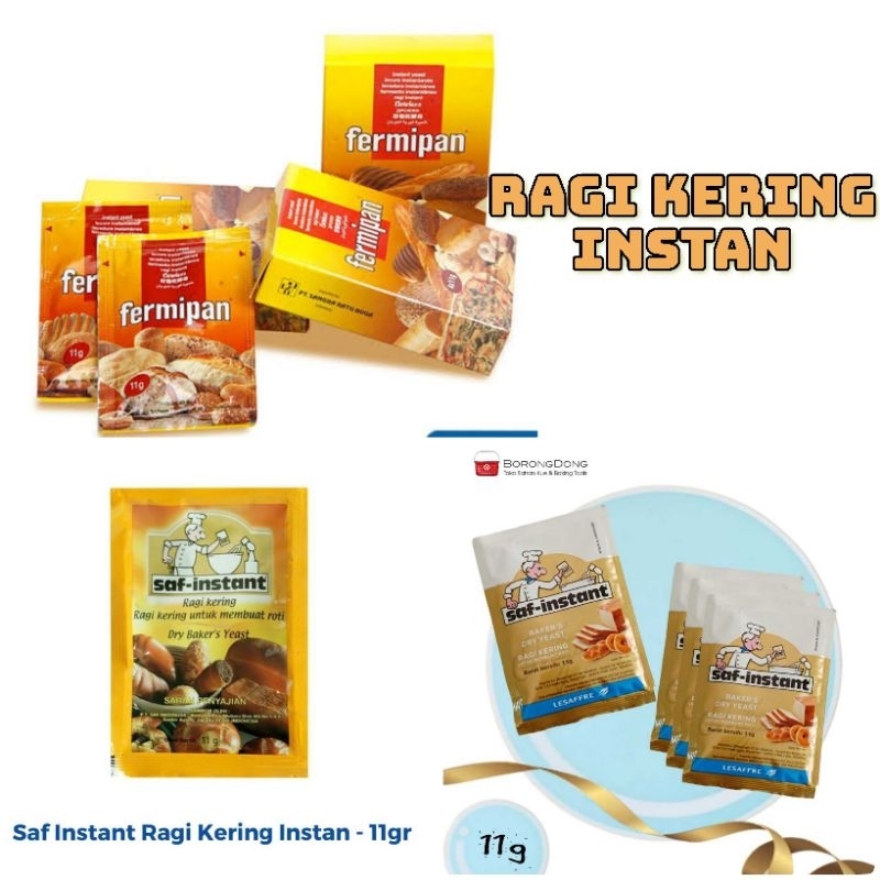 

Ragi Kering Instan FERMIPAN SAF INSTANT GOLD Sachet 11gr - Dry Bakery Yeast Instan