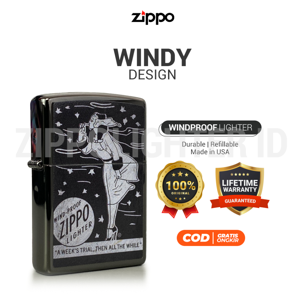 Korek Api Zippo Design Windy