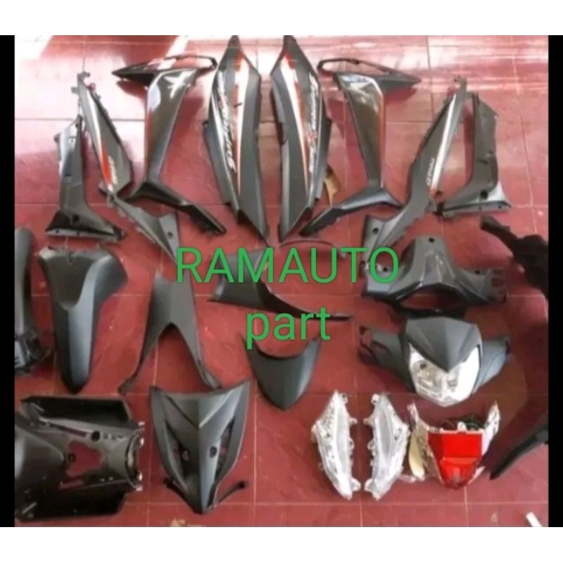 #cover body#full set#supra x 125 fi#honda supra warna hitam doff