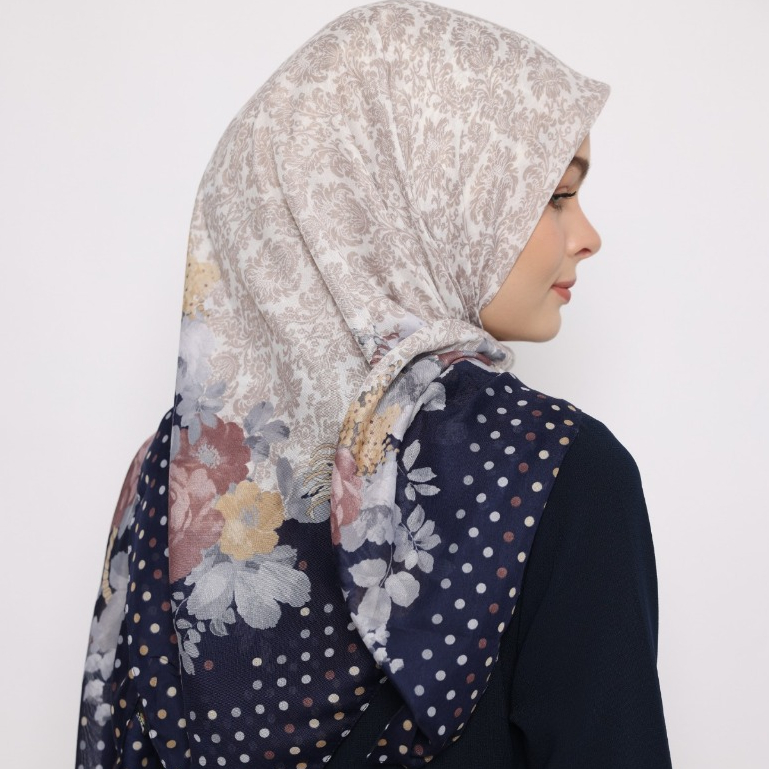 NAVY Series  Miss Color Voile Scarf Ultrafine Polyspun - Hijab Size 120*120 cm-2
