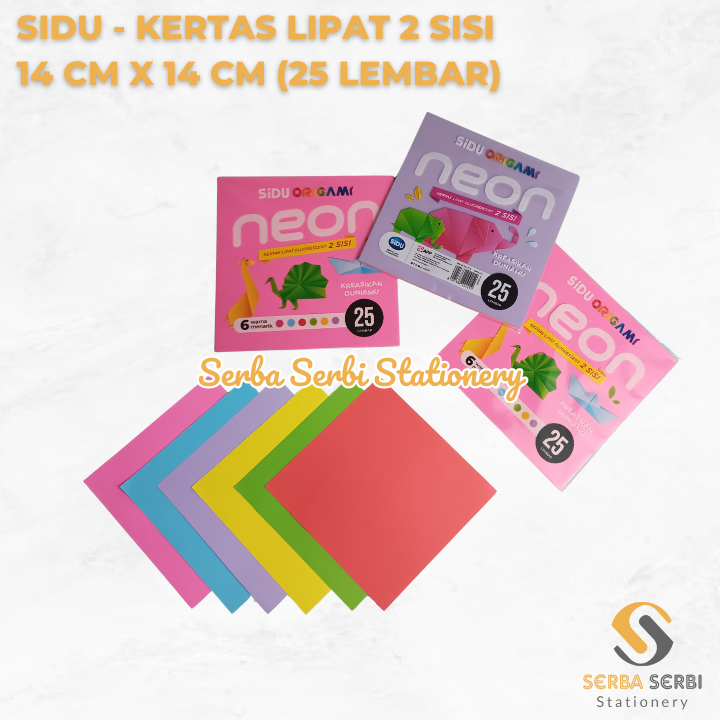 

SIDU - (PAK) ORIGAMI / KERTAS LIPAT FLOURESCENT 2 SISI 14 X 14 14X14