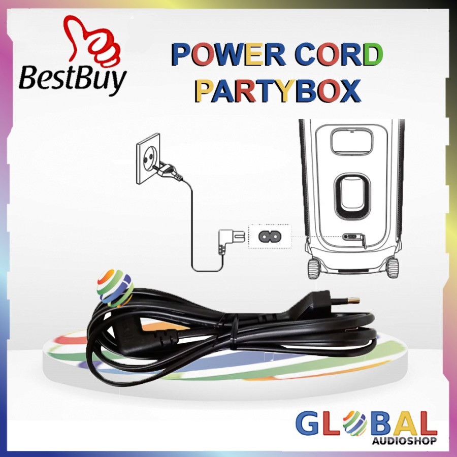 Power Cord JBL Partybox on the go 1000 310 710 encore essential kabel