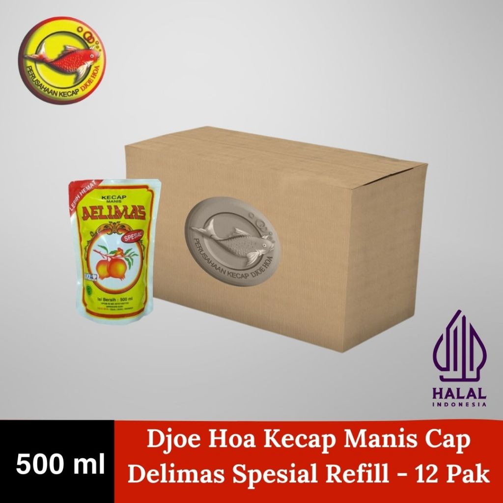 

Djoe Hoa Kecap Manis Cap Delimas Spesial Refill 500ml - 12 Pak