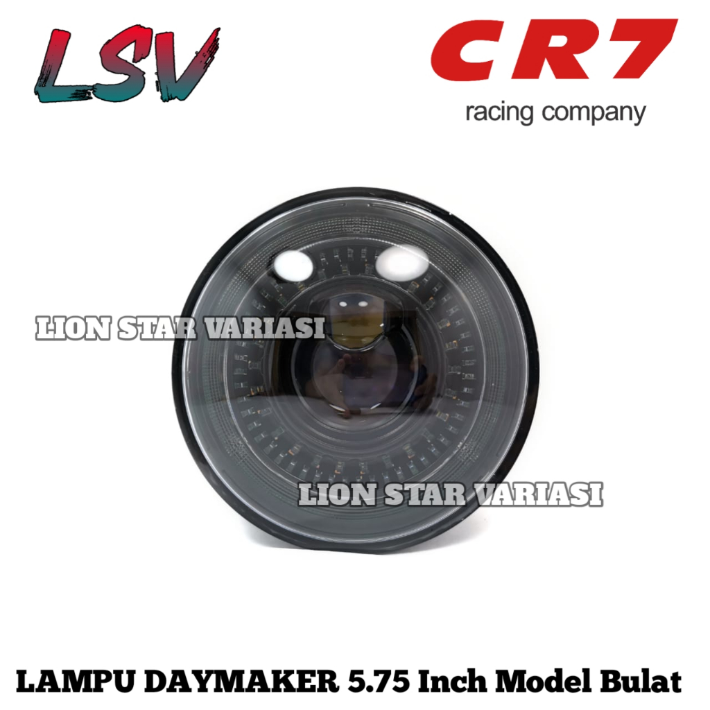 Lampu Depan Daymaker Model Bulat 5.75 Inch Motor Mobil Universal Headlamp Daymaker LED Waterproof