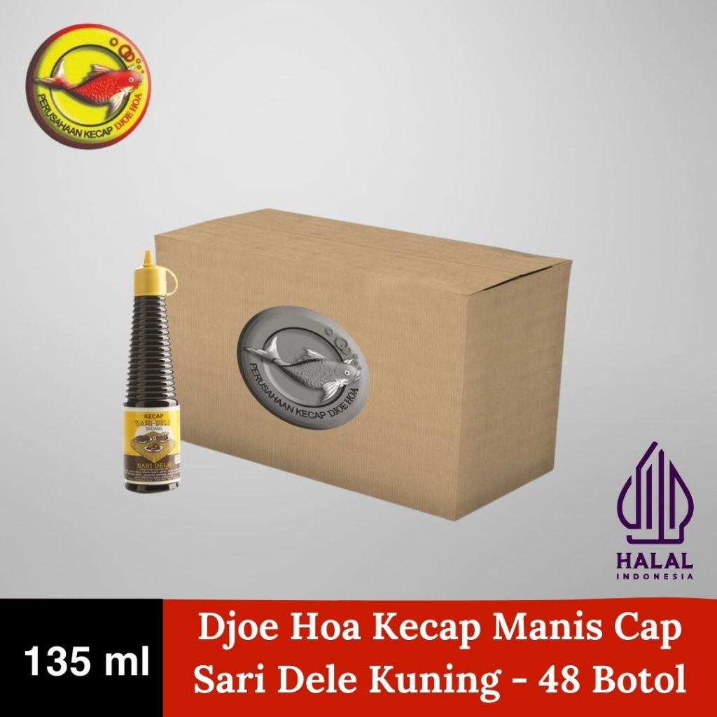 

Djoe Hoa Kecap Manis Cap Sari Dele Kuning 135ml - 48 Botol