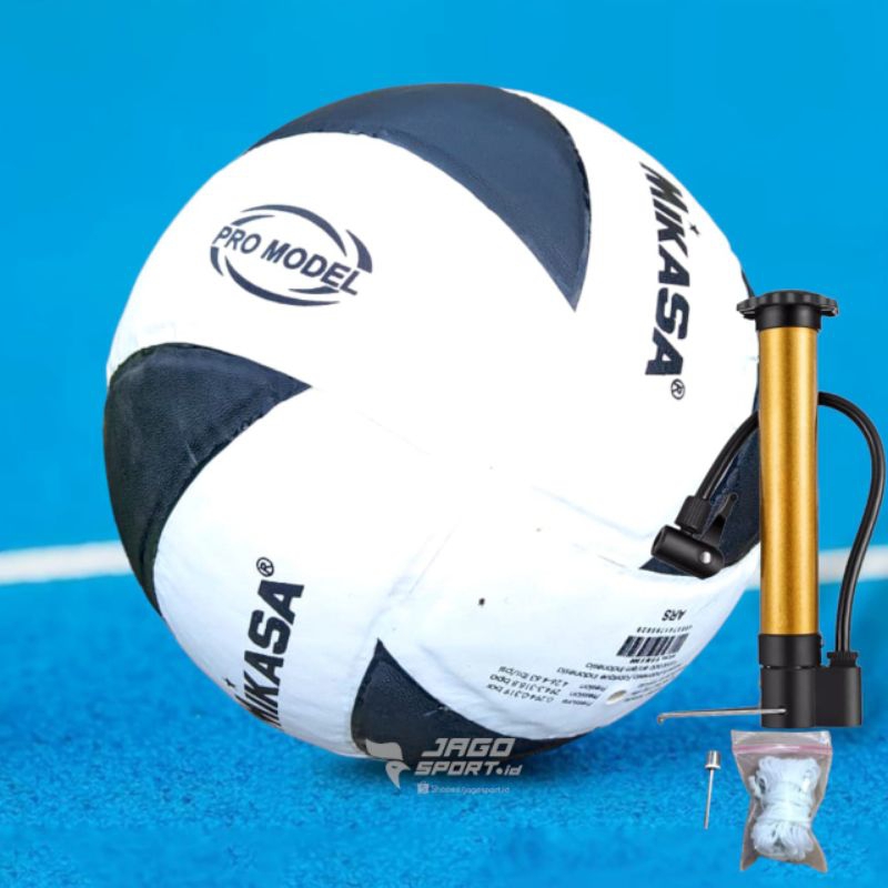 Bola Volly MKS MVA300 Monokrom Klasik Pres Plus Pompa Volleyball Voli Poli Foli