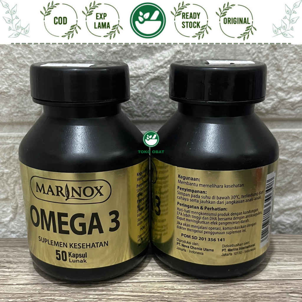 MARINOX OMEGA 3 50 KAPSUL LUNAK EPA DHA FISH OIL IMUN KOLESTROL JANTUNG FISH OIL