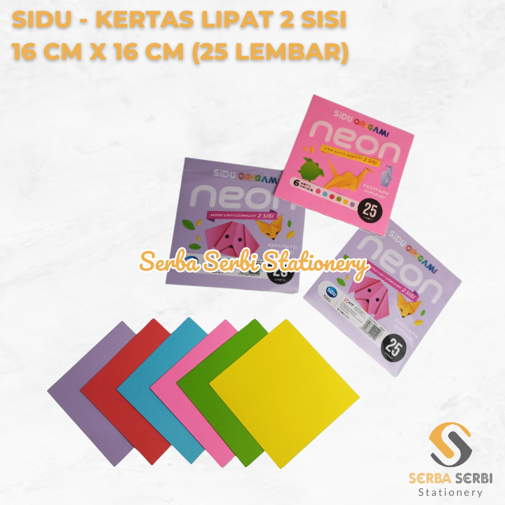 

SIDU - (PAK) ORIGAMI / KERTAS LIPAT FLOURESCENT 2 SISI 16 X 16 16X16
