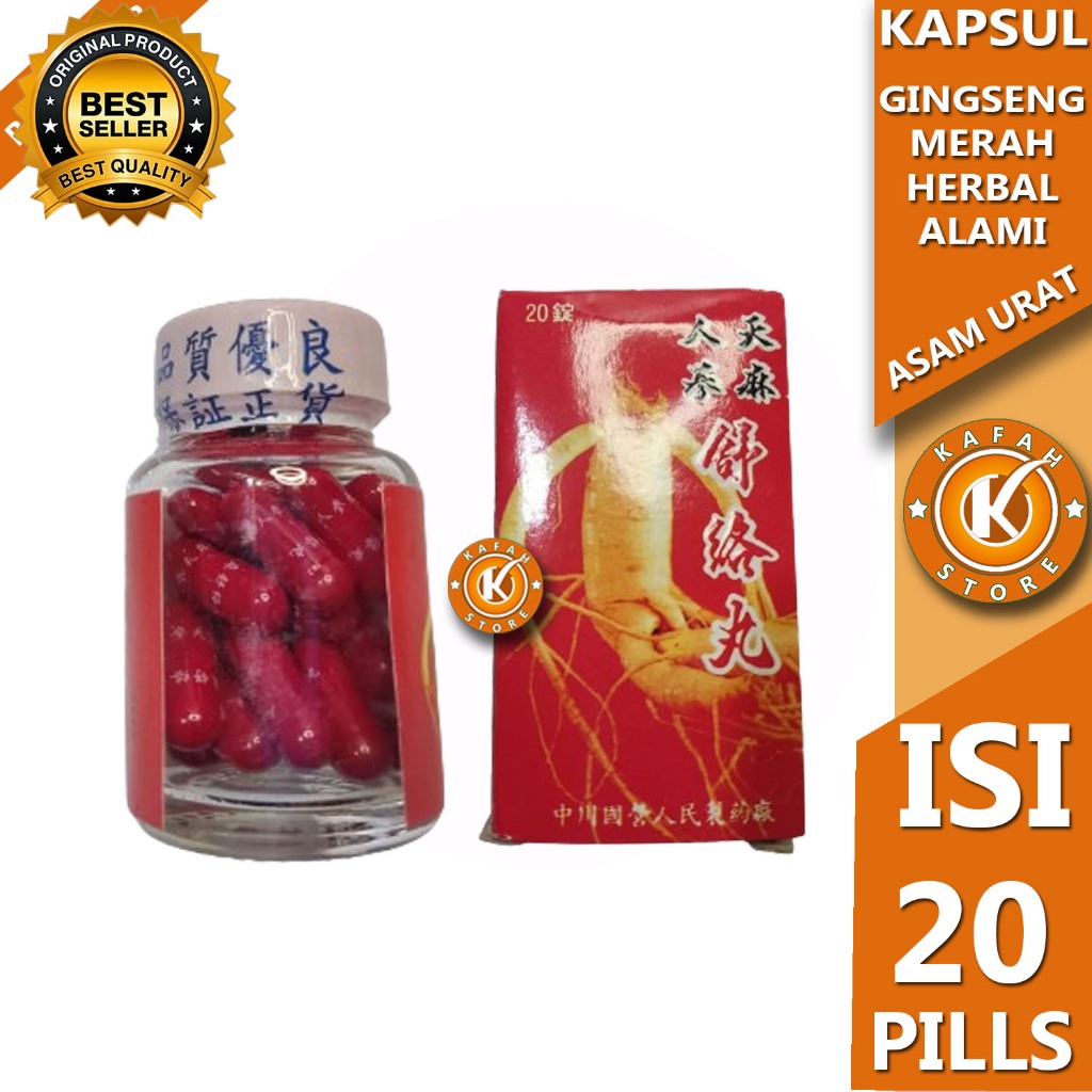 

KAPSUL GINSENG MERAH ASLI HERBAL OBAT REMATIK SARAF KEJEPIT ASAM URAT kafah store