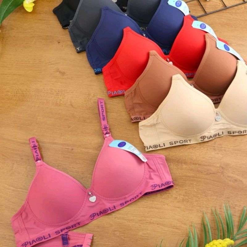 BH PIAOLI PL003 SPORT CUP A Bra BUSA TANPA KAWAT | Bra Kait 2 | BH Cup Kecil