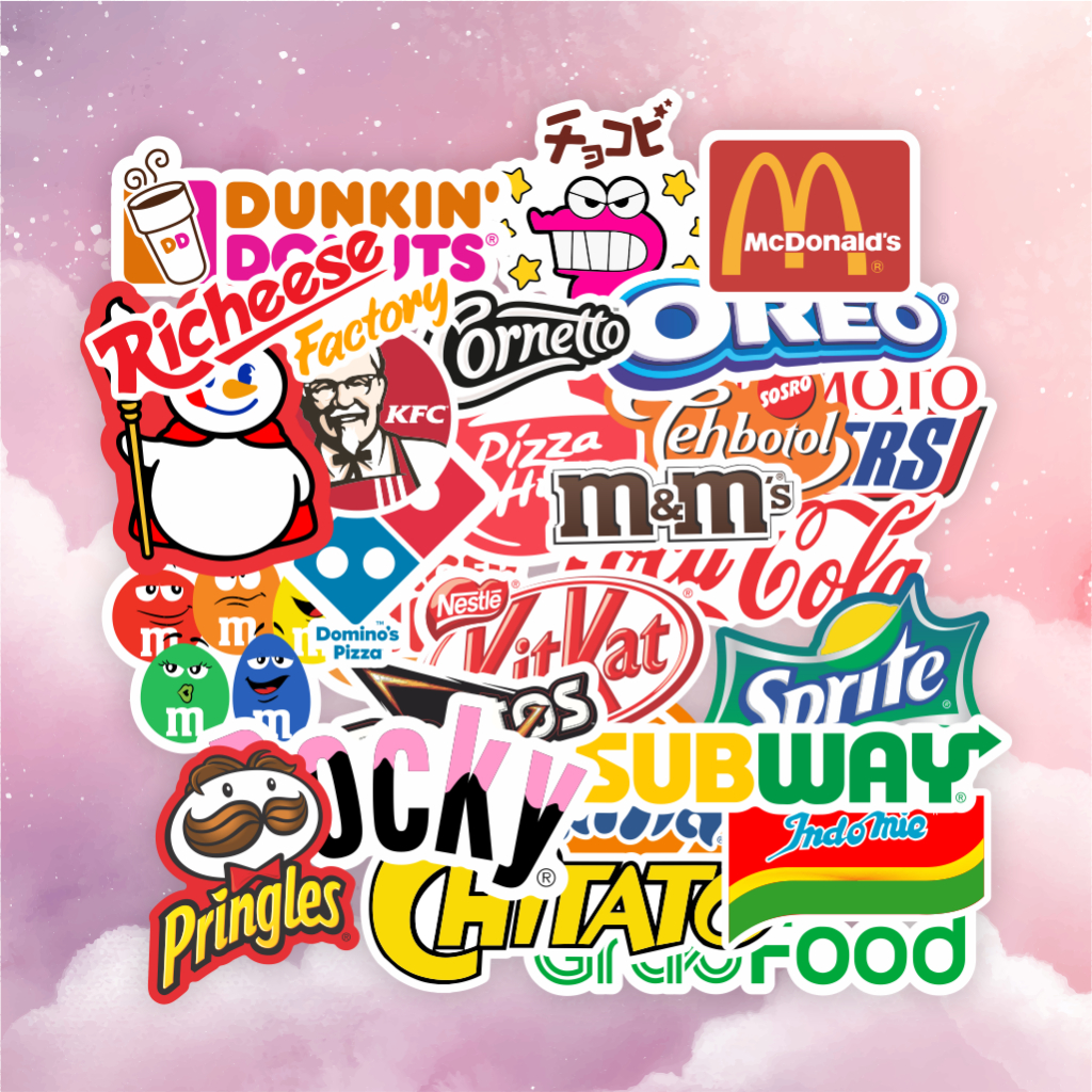 

stiker sticker food and drink 27 pcs