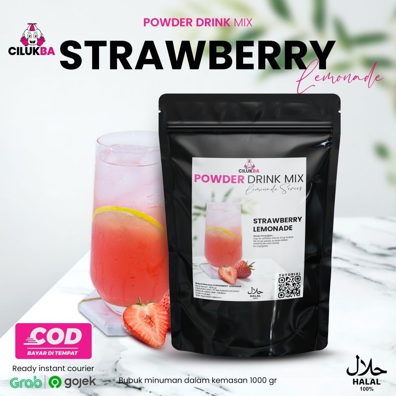 

Bubuk Minuman Instan Rasa Strawberry Lemonade 1 kg Cilukba Powder