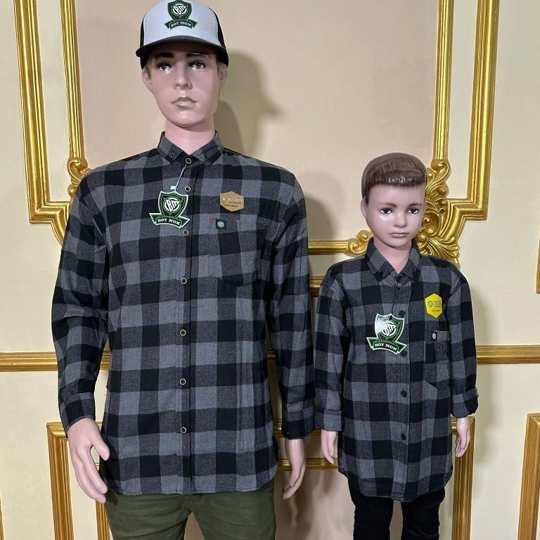 Harga Grosir KEMEJA FLANEL COUPLE AYAH DAN ANAK KEMEJA COUPLE DEWASA DAN ANAK