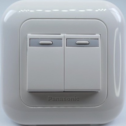 Terkini VdH Saklar sakelar seri double 2 tombol lampu IB panasonic tanam