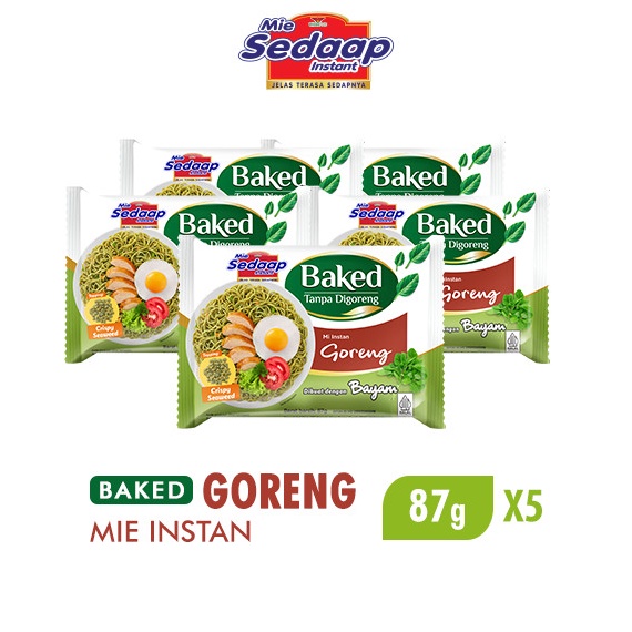 

KXU959 PENJUALAN CEPATBEST SELLER Sedaap Mie Instan Baked Goreng 87gr x5