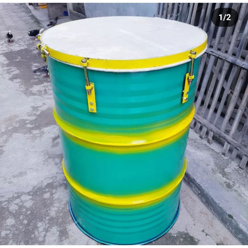 bedug drum kulit kambing tanpa bulu diameter 60cm