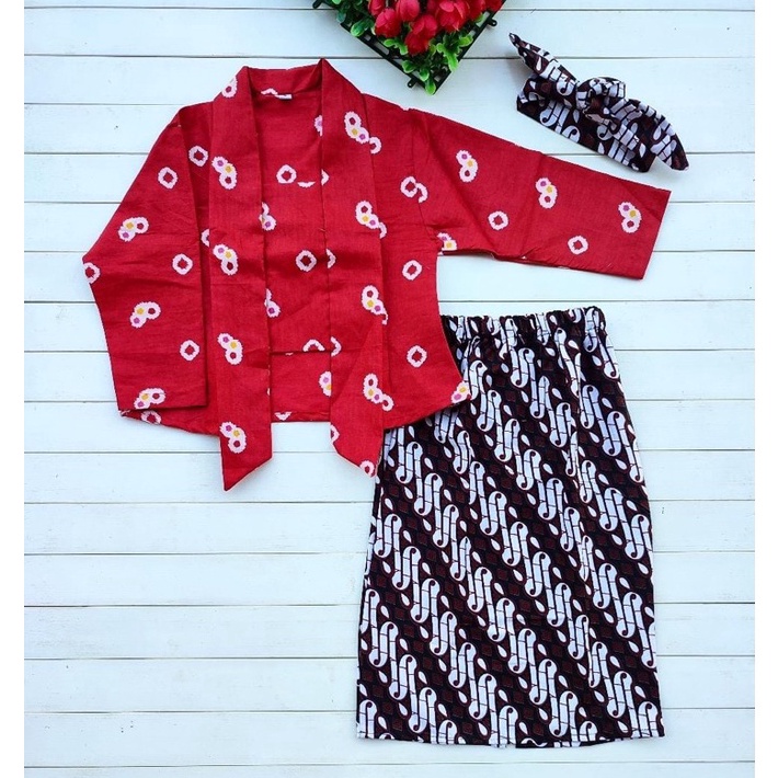 BIV556 Perdana Kebaya Jumputan Katun Batik Panjang