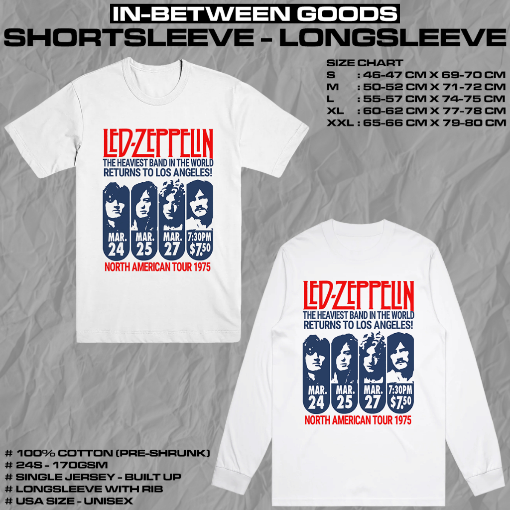 LED ZEPPELIN - NORTH AMERICAN TOUR 1975 | T-SHIRT | LONGSLEEVE | BAND MERCH